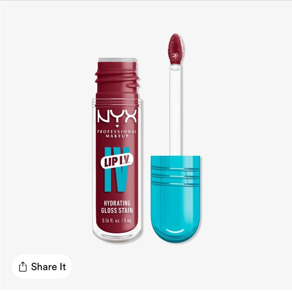 NYX Cosmetics Lip IV Hydrating Gloss Serum Stain Shade Bubblegum Burst